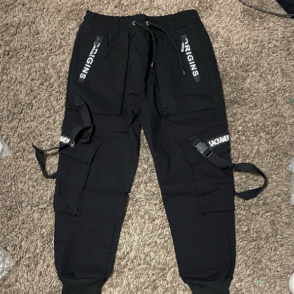 Sacai Other - Sacai Black Cargo Joggers with Strap Accents